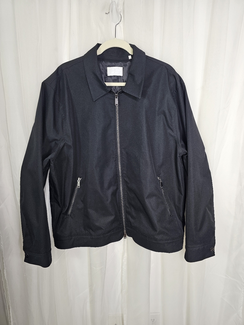 7 For All Mankind Black Zipper Pocket Bomber Tech Series Jacket XXL Streetwear